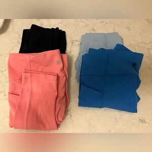 Lot of 4 like new Athleta kids leggings size 12